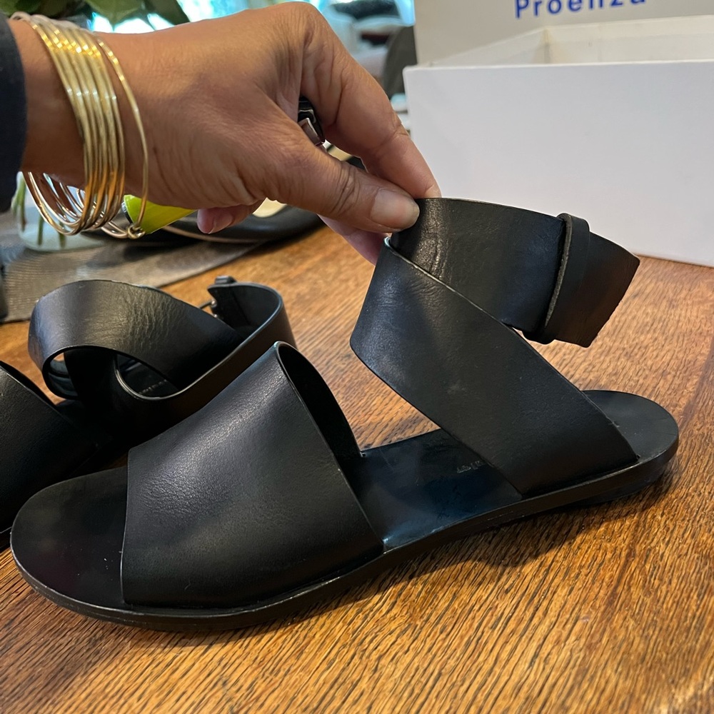 Provenza Schouler black leather sandals size 38 1/2 perfect condition - Picture 2 of 7